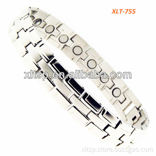 XLT-755 Custom Titanium Bracelet with Magnets